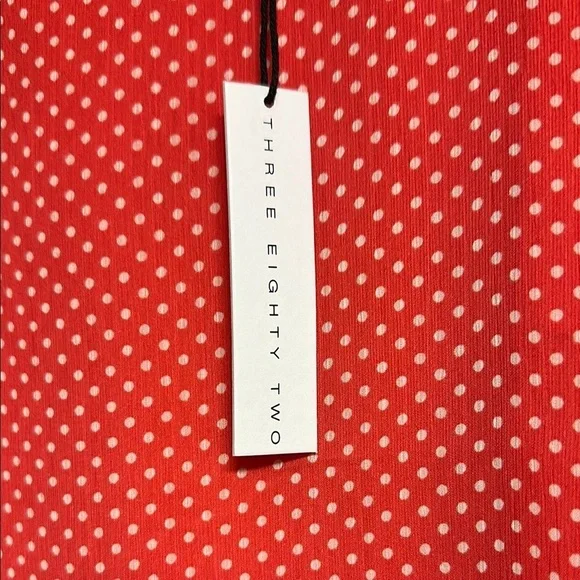 Three Eighty Two Red Polka Dot flowy dress - Picture 4 of 11